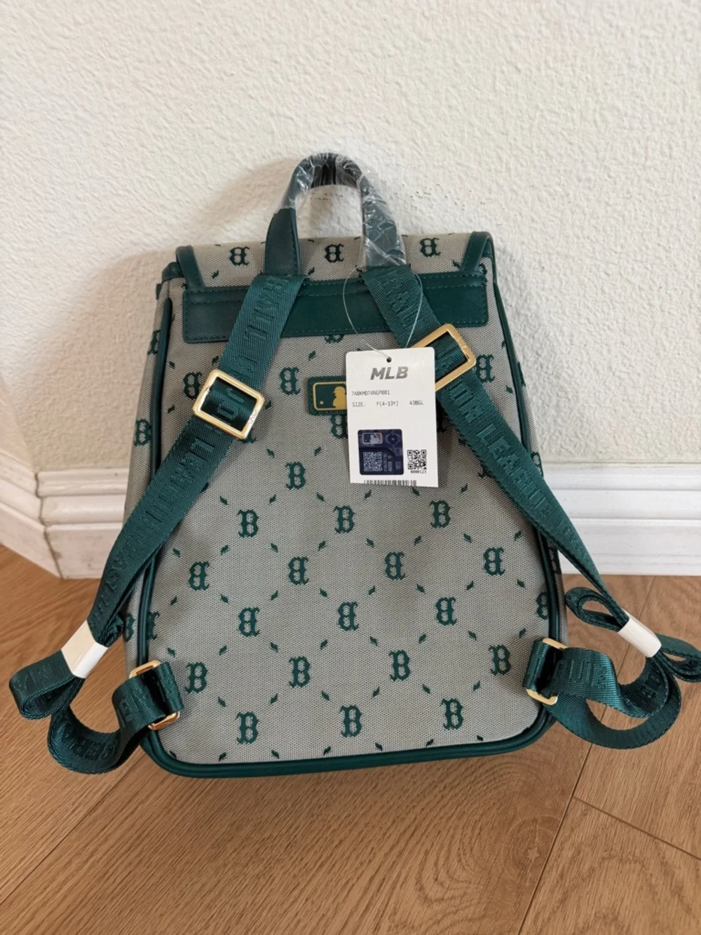 MLB Red Sox Monogram Mini Backpack Green NWT